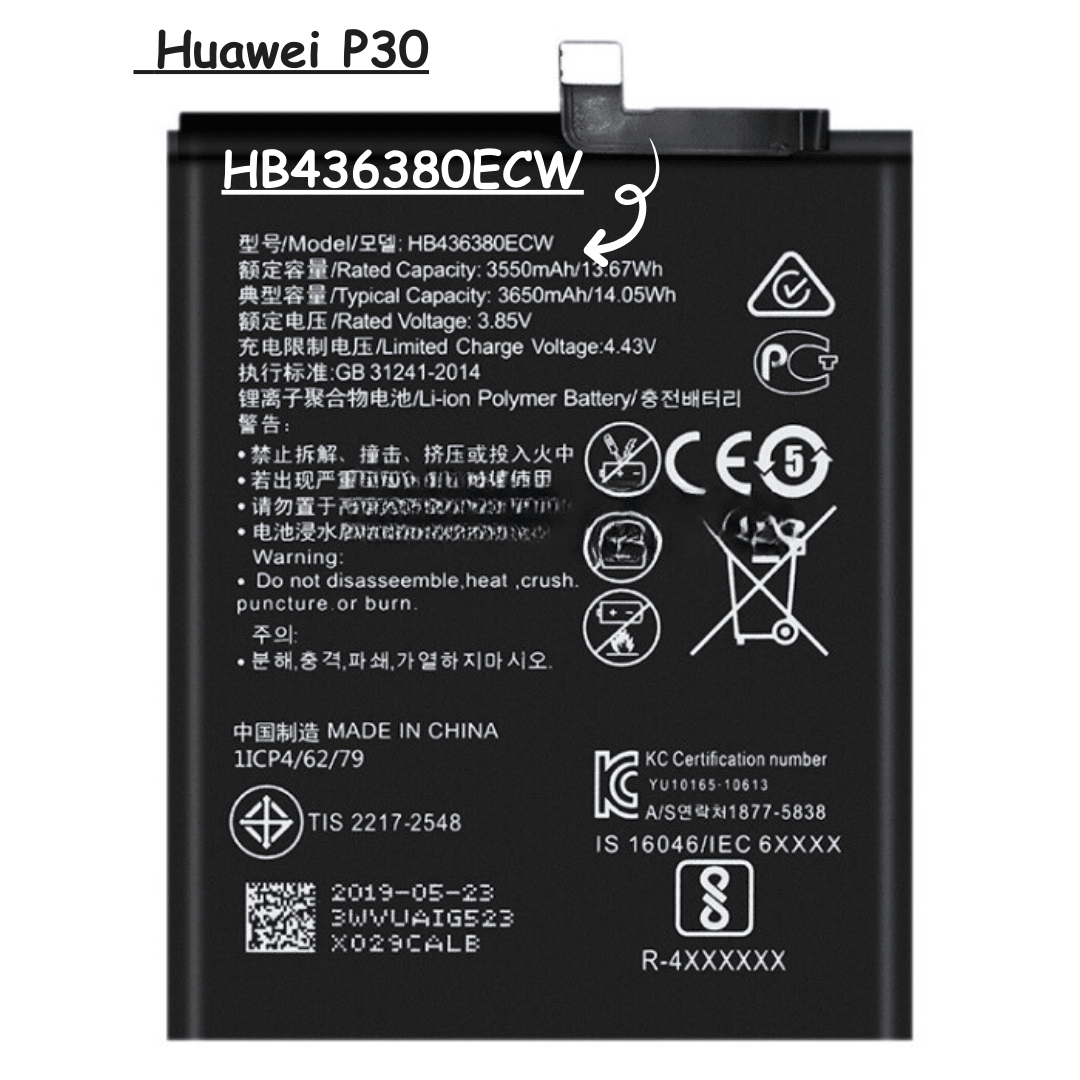 Polymer Battery HB436380ECW For Huawei P30 ELE-L09 ELE-L29 ELE-AL00 ELE-TL00, - Best Cell Phone Parts Distributor in Canada, Parts Source Polymer Battery HB436380ECW For Huawei P30 ELE-L09 ELE-L29 ELE-AL00 ELE-TL00, - Best Cell Phone Parts Distributor in Canada, Parts Source